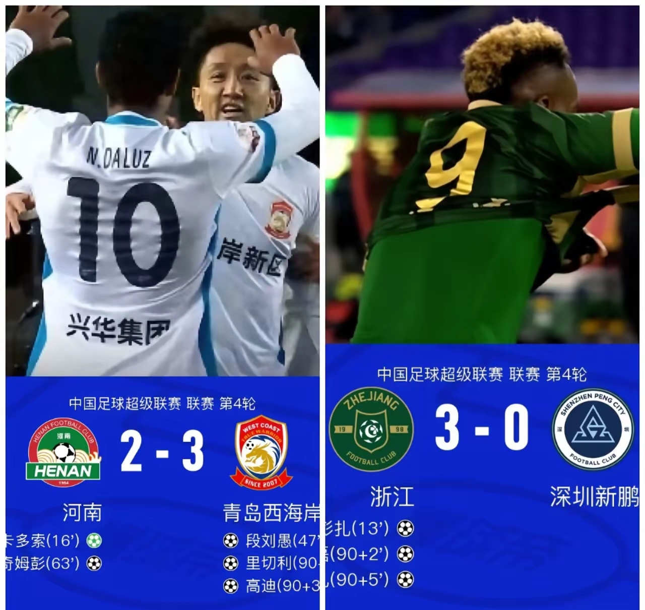 河南嵩山龙门队客场大胜青岛黄海，保持领先的简单介绍